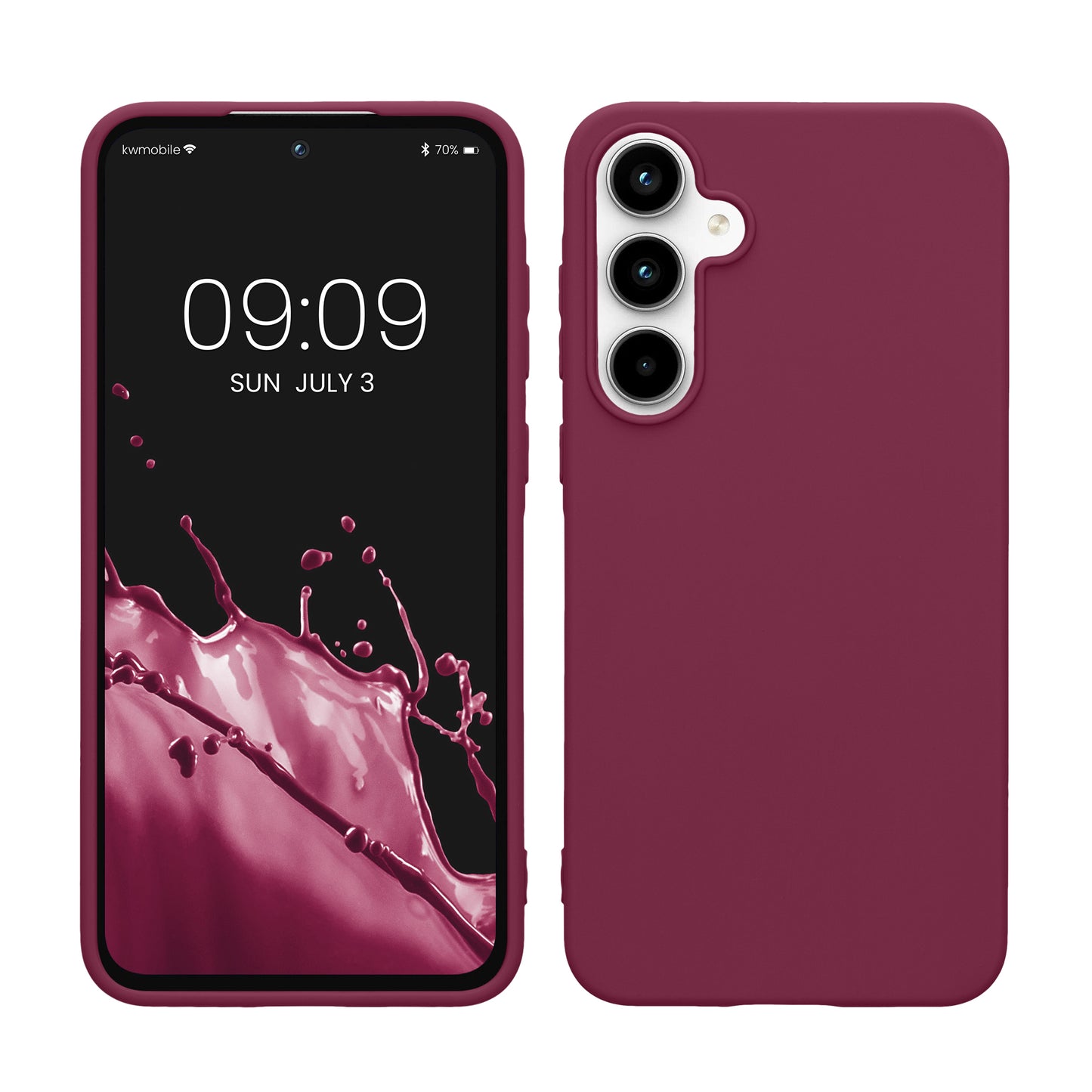 kwmobile Handyhülle für Samsung Galaxy A55 5G Hülle - TPU Case - Kabelloses Laden - Schutzhülle Cover in Magenta Lila Magenta Lila  