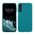 kwmobile Handyhülle für Samsung Galaxy A15 5G Hülle - TPU Case - Kabelloses Laden - Schutzhülle Cover in Petrol matt Petrol matt  