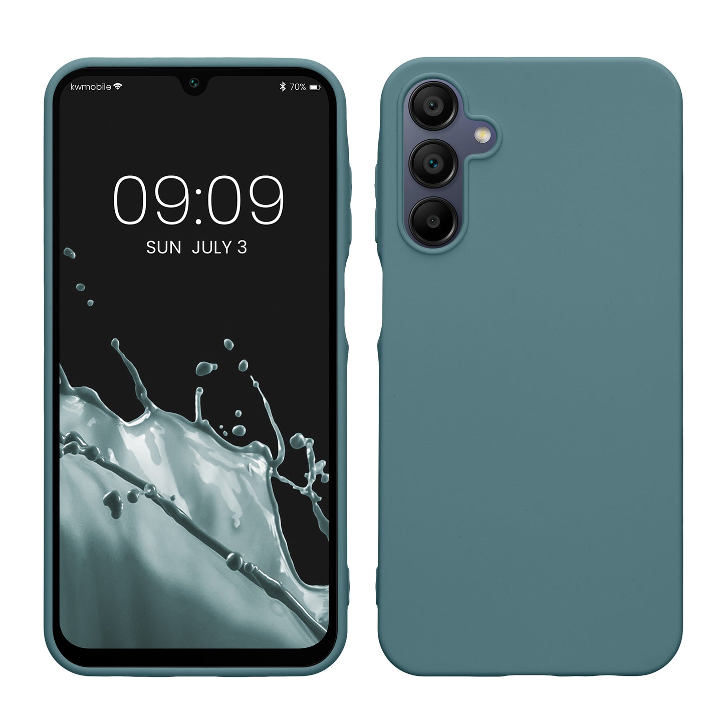 kwmobile Handyhülle für Samsung Galaxy A15 5G Hülle - TPU Case - Kabelloses Laden - Schutzhülle Cover in Arctic Night Arctic Night  