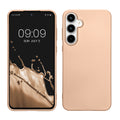 kwmobile Handyhülle für Samsung Galaxy A55 5G Hülle - Silikon Case metallisch schimmernd - Schutzhülle Cover - Metallic Gold Metallic Gold  