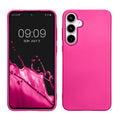 kwmobile Handyhülle für Samsung Galaxy A55 5G Hülle - Silikon Case metallisch schimmernd - Schutzhülle Cover - Metallic Pink Metallic Pink  