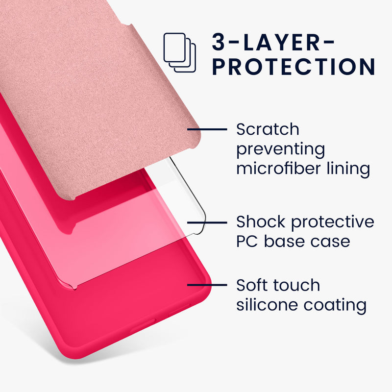 Samsung Galaxy A05s Silicone Phone Case Neon Pink
