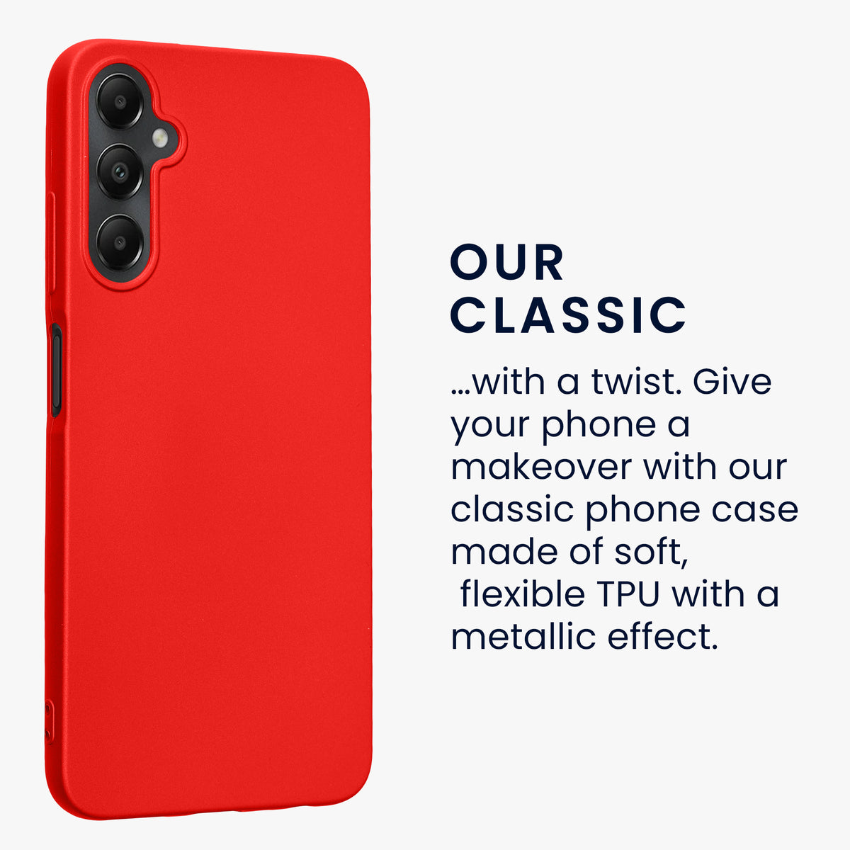 TPU Case for Samsung Galaxy A05s in Metallic Dark Red