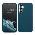 kwmobile Handyhülle für Samsung Galaxy A35 Hülle - Case Silikon - Kabelloses Laden - Schutzhülle Cover in Petrol matt Petrol matt  