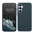kwmobile Handyhülle für Samsung Galaxy A35 Hülle - Case Silikon - Kabelloses Laden - Schutzhülle Cover in Dunkler Schiefer Dunkler Schiefer  