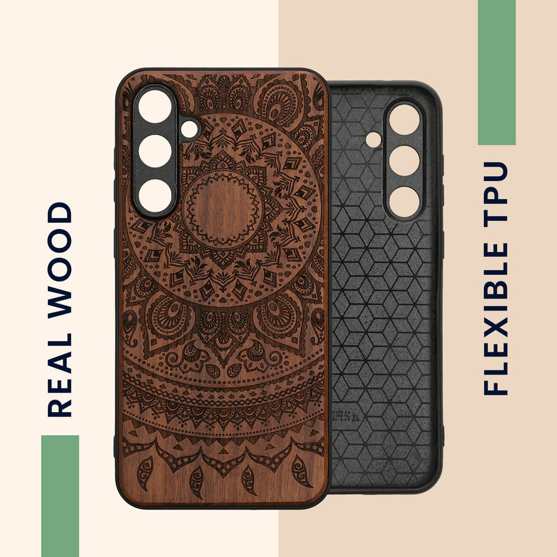 kwmobile Case Compatible with Samsung Galaxy S23 FE Phone Cover TPU Phone Case Indian Sun