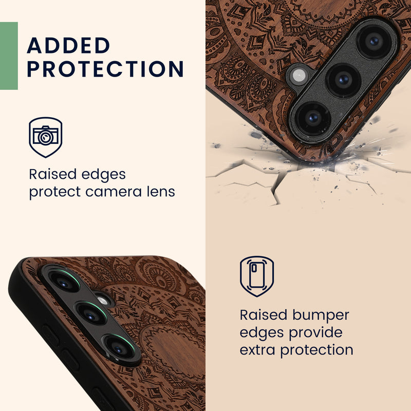 kwmobile Case Compatible with Samsung Galaxy S23 FE Phone Cover TPU Phone Case Indian Sun