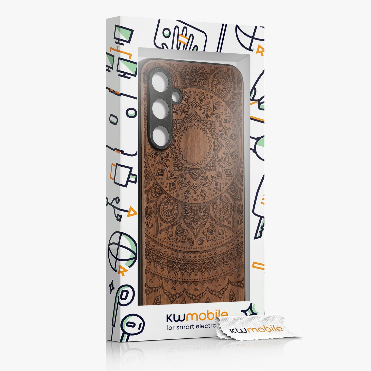 kwmobile Case Compatible with Samsung Galaxy S23 FE Phone Cover TPU Phone Case Indian Sun