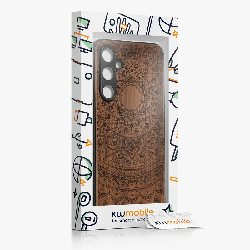 kwmobile Case Compatible with Samsung Galaxy S23 FE Phone Cover TPU Phone Case Indian Sun