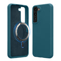 kwmobile Hülle kompatibel mit Samsung Galaxy S22 Hülle - magnetisches Silikon Case kompatibel mit MagSafe - Cover gummiert Petrol matt Petrol matt  