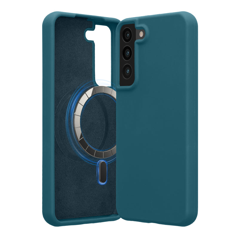 kwmobile Case Compatible with Samsung Galaxy S22 Case Magnetic Silicone Case Compatible with MagSafe Cover Rubberized
