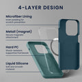 kwmobile Case Compatible with Samsung Galaxy S23 Cover Magnetic Silicone Case Compatible with MagSafe Rubberized