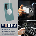 kwmobile Case Compatible with Samsung Galaxy S23 Cover Magnetic Silicone Case Compatible with MagSafe Rubberized