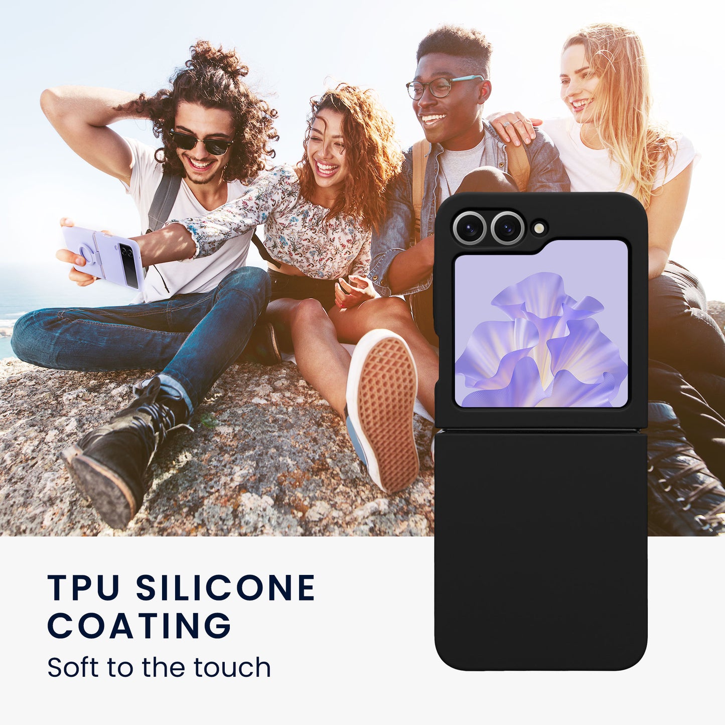kwmobile Flip Soft Case Compatible with Samsung Galaxy Z Flip6 - Silicone Cover for Foldable Phone - Phone Case