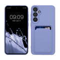 kwmobile Handyhülle für Samsung Galaxy A55 5G Hülle mit Kartenfach - TPU Case - Kabelloses Laden - Schutzhülle Cover in Lavendel Lavendel  