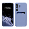 kwmobile Handyhülle für Samsung Galaxy S24 Hülle mit Kartenfach - TPU Case - Kabelloses Laden - Schutzhülle Cover in Lavendel Lavendel  