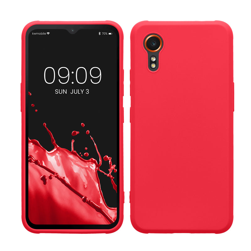 kwmobile Handyhülle für Samsung Galaxy Xcover7 Hülle - TPU Case - Kabelloses Laden - Schutzhülle Cover in Neon Pink Neon Pink  