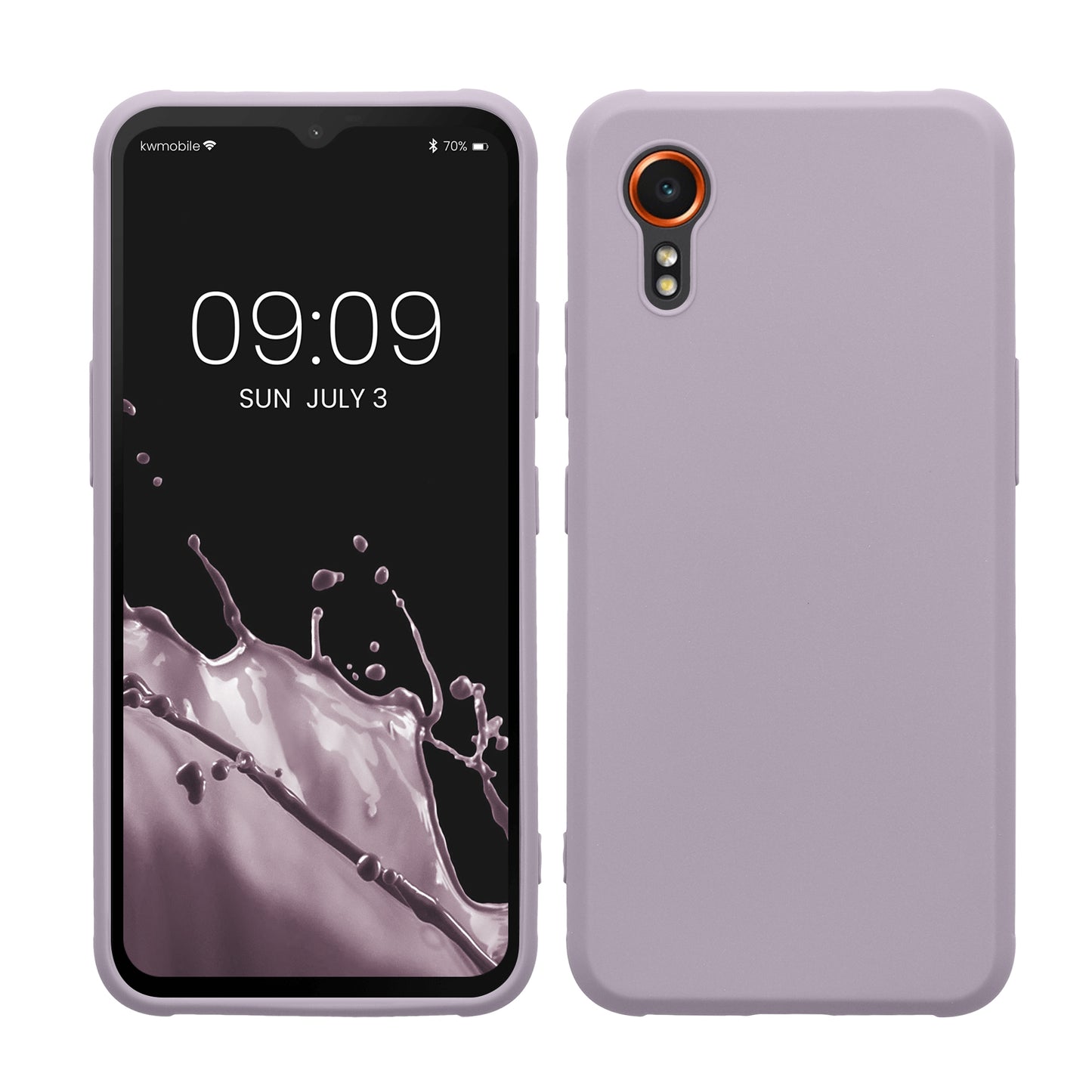 kwmobile Handyhülle für Samsung Galaxy Xcover7 Hülle - TPU Case - Kabelloses Laden - Schutzhülle Cover in Lavendel Lavendel  