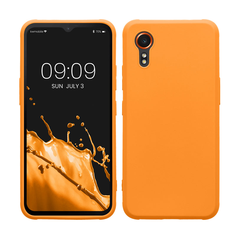 kwmobile Handyhülle für Samsung Galaxy Xcover7 Hülle - TPU Case - Kabelloses Laden - Schutzhülle Cover in Fruity Orange Fruity Orange  
