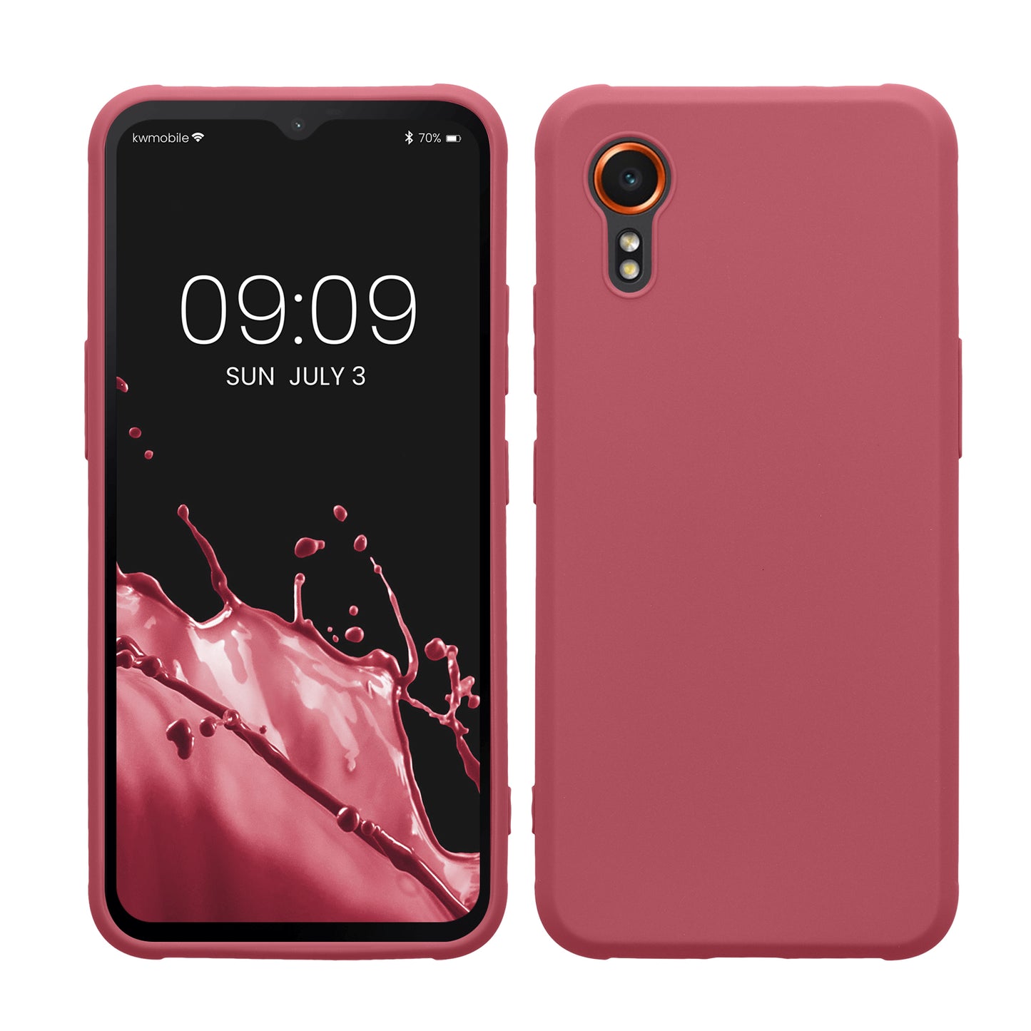 kwmobile Handyhülle für Samsung Galaxy Xcover7 Hülle - TPU Case - Kabelloses Laden - Schutzhülle Cover in Dark Rose Dark Rose  