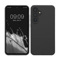 kwmobile Handyhülle für Samsung Galaxy S24 FE Hülle - Case Silikon - Kabelloses Laden - Schutzhülle Cover in Dunkelgrau Dunkelgrau  