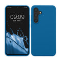 kwmobile Handyhülle für Samsung Galaxy S24 FE Hülle - Case Silikon - Kabelloses Laden - Schutzhülle Cover in Blue Reef Blue Reef  
