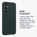 kwmobile Handyhülle für Samsung Galaxy S23 FE Hülle - Silikon Case metallisch schimmernd - Schutzhülle Cover