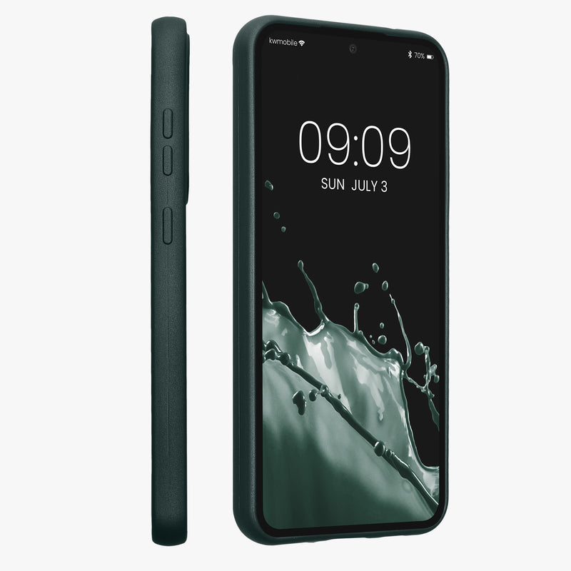 kwmobile Handyhülle für Samsung Galaxy S23 FE Hülle - Silikon Case metallisch schimmernd - Schutzhülle Cover