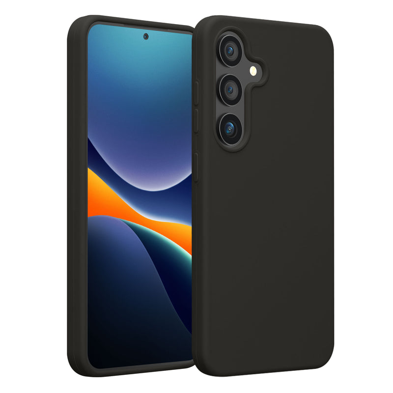 kwmobile Handyhülle für Samsung Galaxy S25 Hülle - Case Silikon - Kabelloses Laden - Schutzhülle Cover in Dunkelgrau Dunkelgrau  