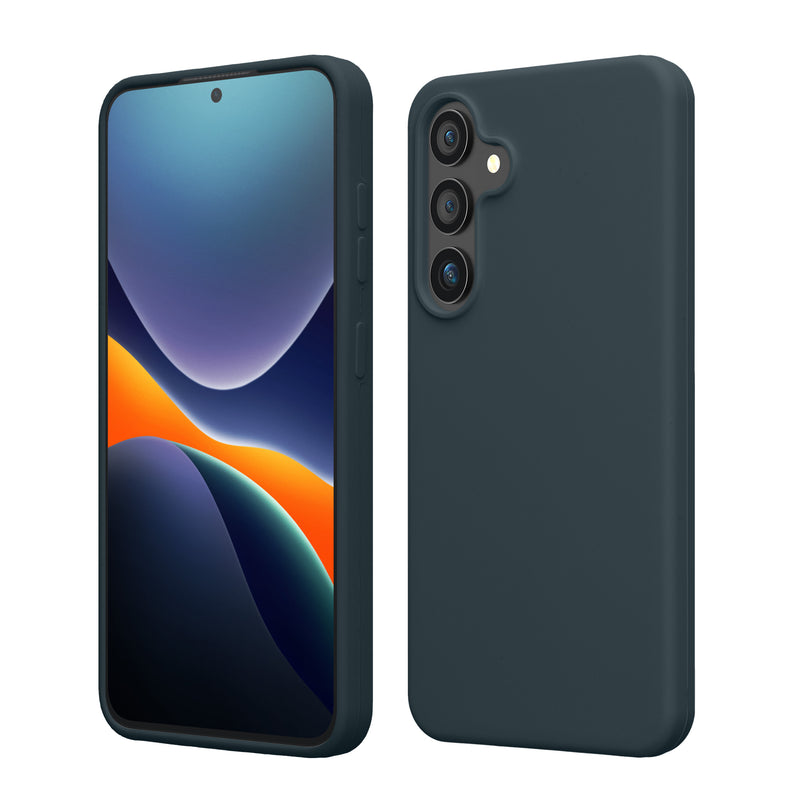 kwmobile Handyhülle für Samsung Galaxy S25 Hülle - Case Silikon - Kabelloses Laden - Schutzhülle Cover in Dunkler Schiefer Dunkler Schiefer  