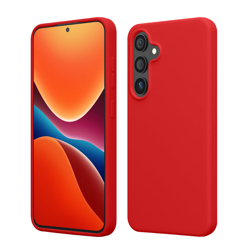 kwmobile Handyhülle für Samsung Galaxy S25 Hülle - Case Silikon - Kabelloses Laden - Schutzhülle Cover in Klassisch Rot Klassisch Rot  