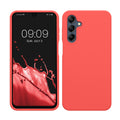 kwmobile Handyhülle für Samsung Galaxy A16 5G Hülle - Case Silikon - Kabelloses Laden - Schutzhülle Cover in Neon Koralle Neon Koralle  