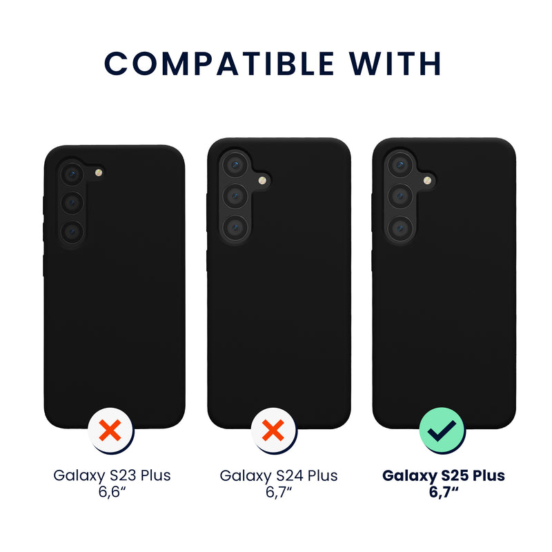 kwmobile Hülle kompatibel mit Samsung Galaxy S25 Plus Hülle - magnetisches Silikon Case kompatibel mit MagSafe - Cover gummiert