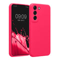 kwmobile Hülle kompatibel mit Samsung Galaxy S22 - Hülle Silikon gummiert - Handyhülle - Handy Case in Neon Pink Neon Pink  