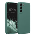 kwmobile Hülle kompatibel mit Samsung Galaxy S22 - Hülle Silikon gummiert - Handyhülle - Handy Case in Tannengrün Tannengrün  