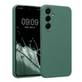 kwmobile Hülle kompatibel mit Samsung Galaxy A55 5G - Hülle Silikon gummiert - Handyhülle - Handy Case in Tannengrün Tannengrün  
