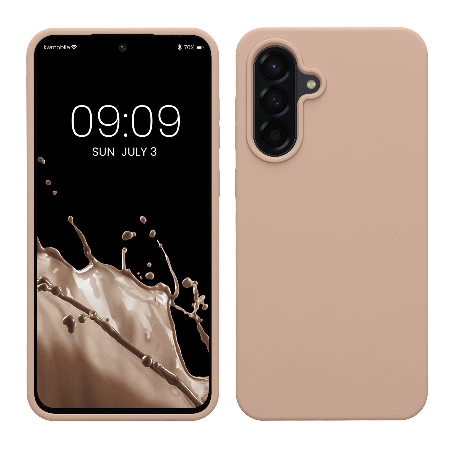kwmobile Handyhülle für Samsung Galaxy A56 5G Hülle - Case Silikon - Kabelloses Laden - Schutzhülle Cover in Altrosa matt Altrosa matt