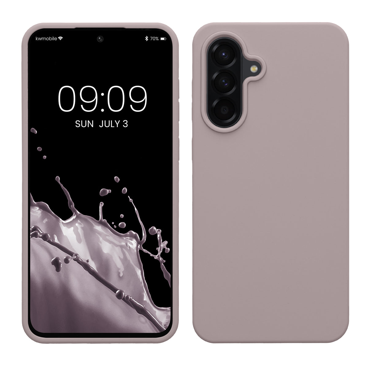 kwmobile Handyhülle für Samsung Galaxy A56 5G Hülle - Case Silikon - Kabelloses Laden - Schutzhülle Cover in Purple Cloud Purple Cloud