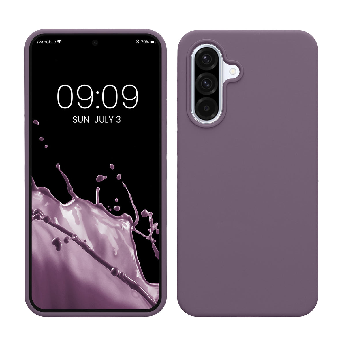 kwmobile Handyhülle für Samsung Galaxy A36 5G Hülle - Case Silikon - Kabelloses Laden - Schutzhülle Cover in Helle Iris Helle Iris