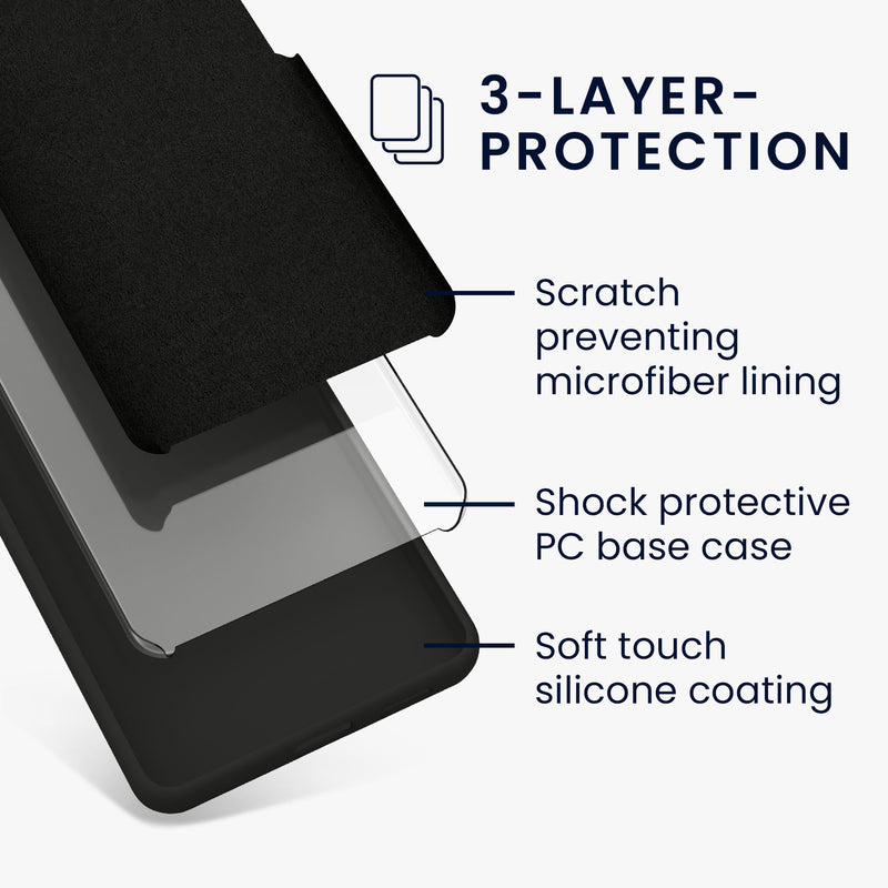 kwmobile Handyhülle für Samsung Galaxy S25 Edge Hülle - Case Silikon - Kabelloses Laden - Schutzhülle Cover