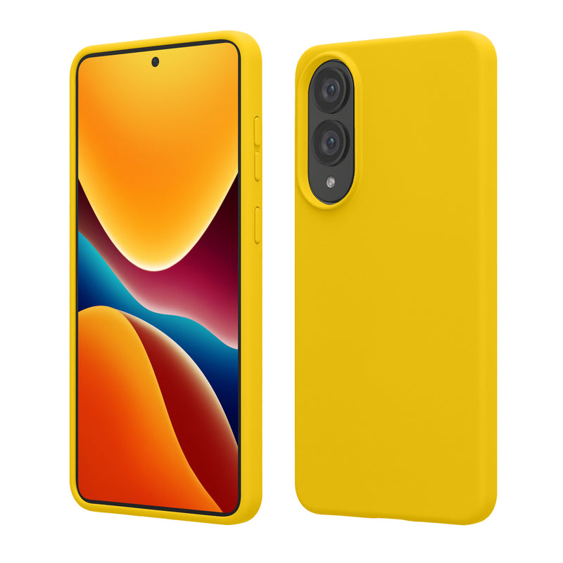 kwmobile Handyhülle für Samsung Galaxy S25 Edge Hülle - Case Silikon - Kabelloses Laden - Schutzhülle Cover in Strahlend Gelb Strahlend Gelb  