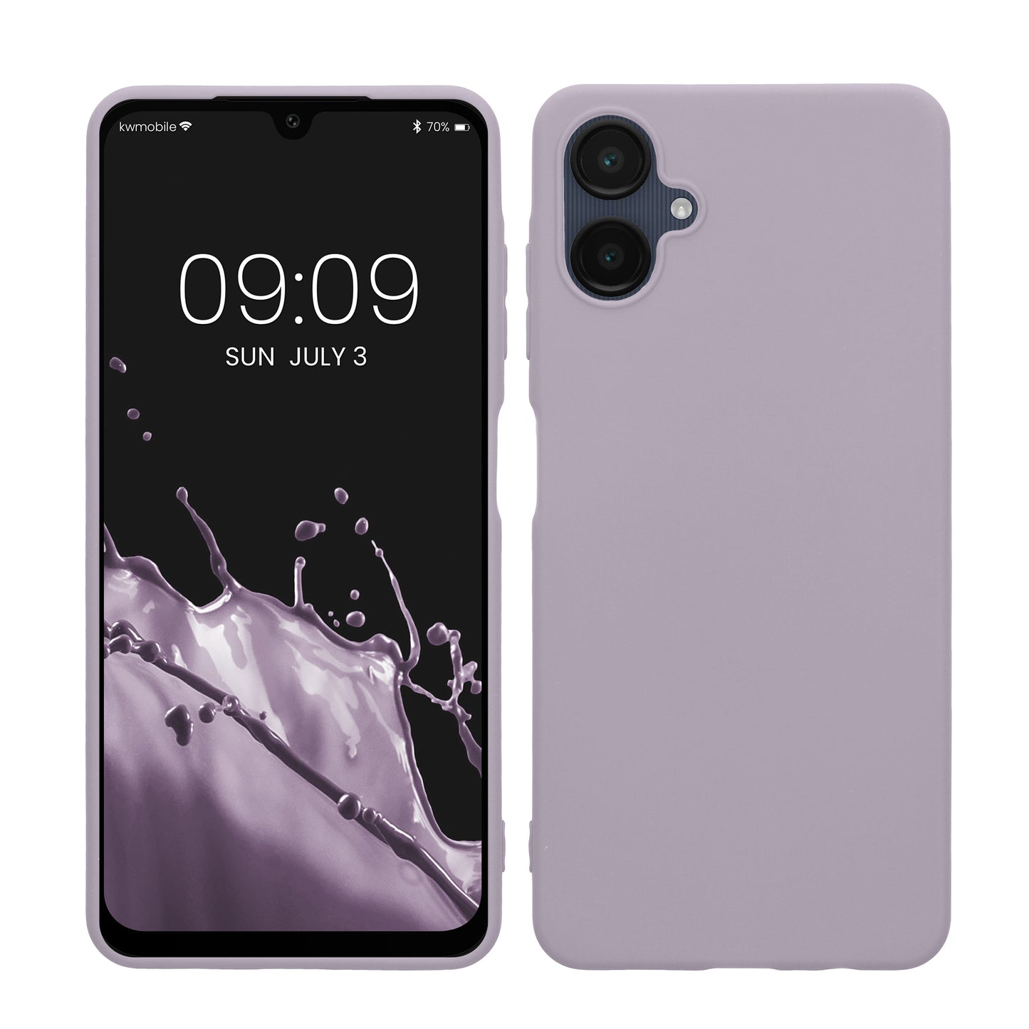 kwmobile Handyhülle für Samsung Galaxy A06 Hülle - TPU Case - Kabelloses Laden - Schutzhülle Cover in Lavendel Lavendel  