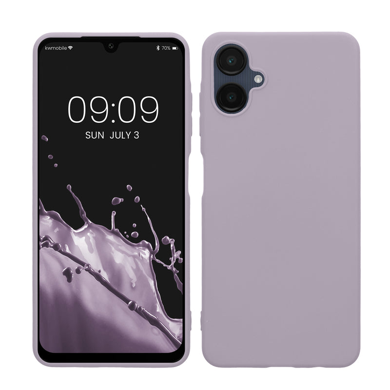 kwmobile Handyhülle für Samsung Galaxy A06 Hülle - TPU Case - Kabelloses Laden - Schutzhülle Cover in Lavendel Lavendel  