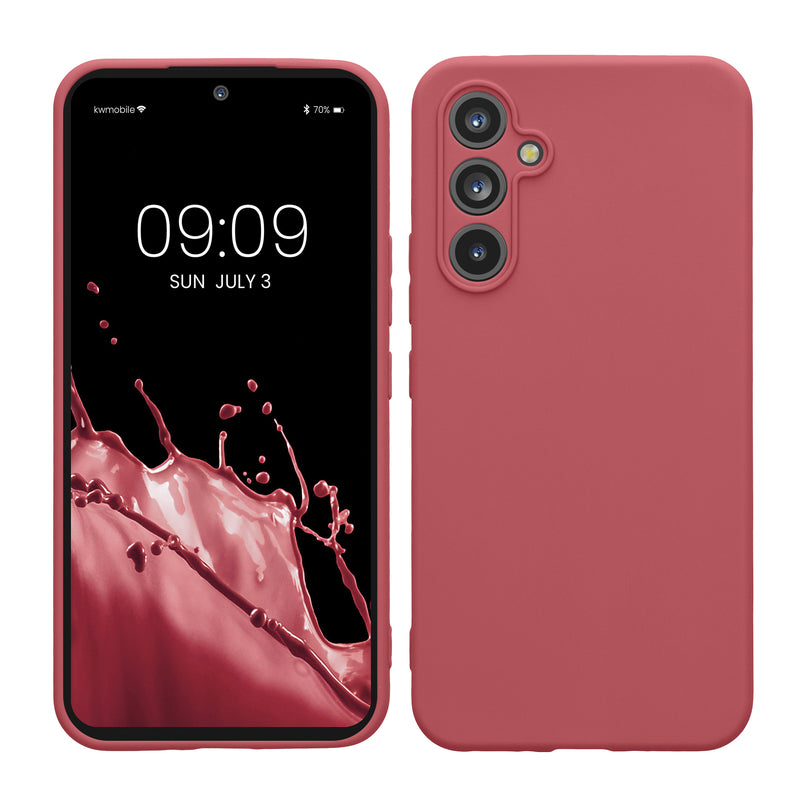 kwmobile Handyhülle für Samsung Galaxy A54 5G Hülle - weiches Handy Silikon Case - Schutzhülle Cover - Dark Rose Dark Rose  