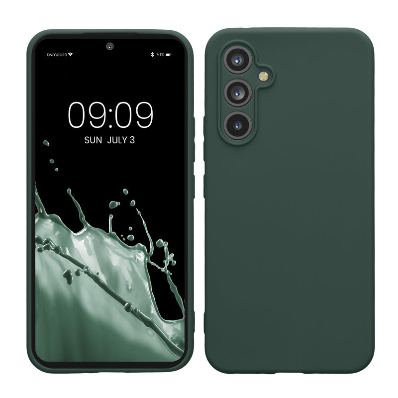 kwmobile Handyhülle für Samsung Galaxy A54 5G Hülle - weiches Handy Silikon Case - Schutzhülle Cover - Moosgrün Moosgrün  