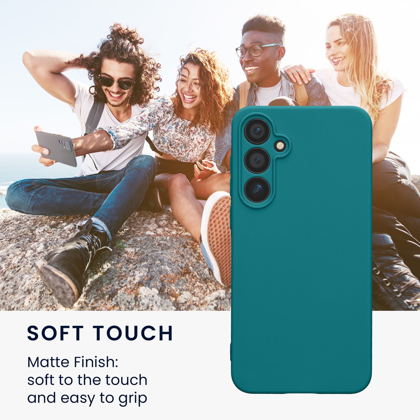 kwmobile Handyhülle für Samsung Galaxy A55 5G - weiches Silikon Case - Schutzhülle Cover