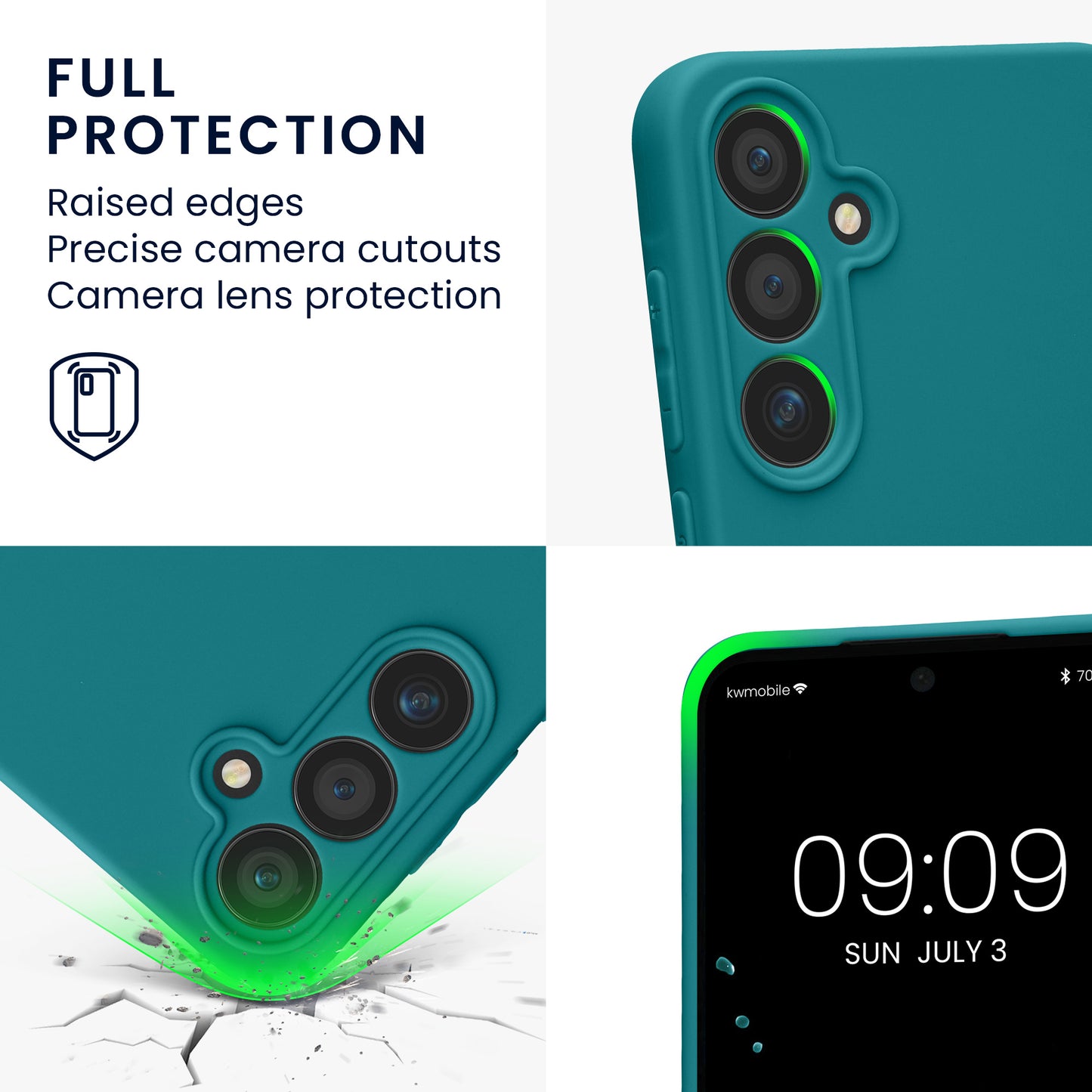 kwmobile Handyhülle für Samsung Galaxy A55 5G - weiches Silikon Case - Schutzhülle Cover