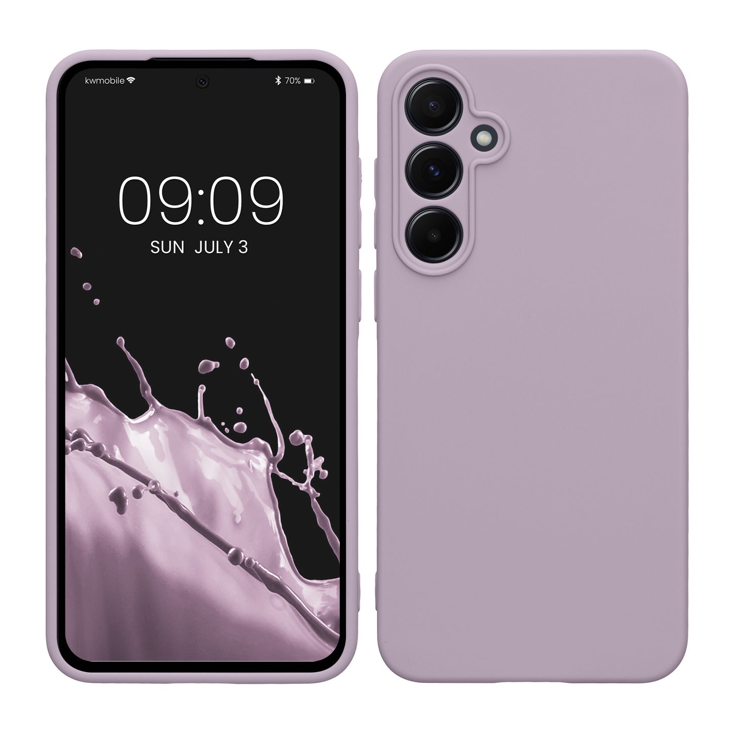 kwmobile Handyhülle für Samsung Galaxy A55 5G Hülle - weiches Handy Silikon Case - Schutzhülle Cover - Lavendel Lavendel  