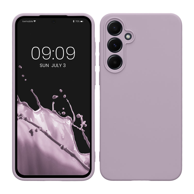 kwmobile Handyhülle für Samsung Galaxy A55 5G Hülle - weiches Handy Silikon Case - Schutzhülle Cover - Lavendel Lavendel  