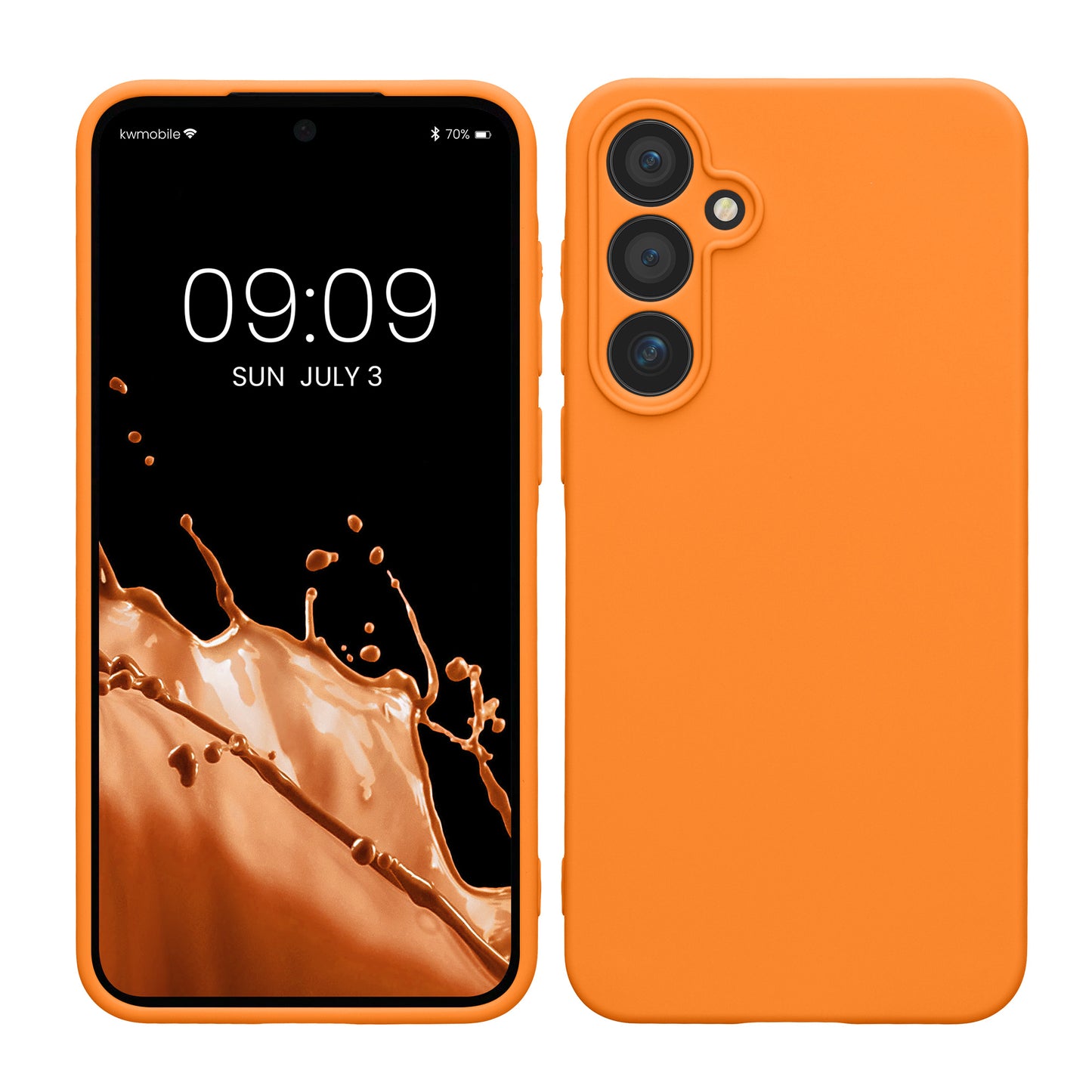 kwmobile Handyhülle für Samsung Galaxy A55 5G Hülle - weiches Handy Silikon Case - Schutzhülle Cover - Fruity Orange Fruity Orange  